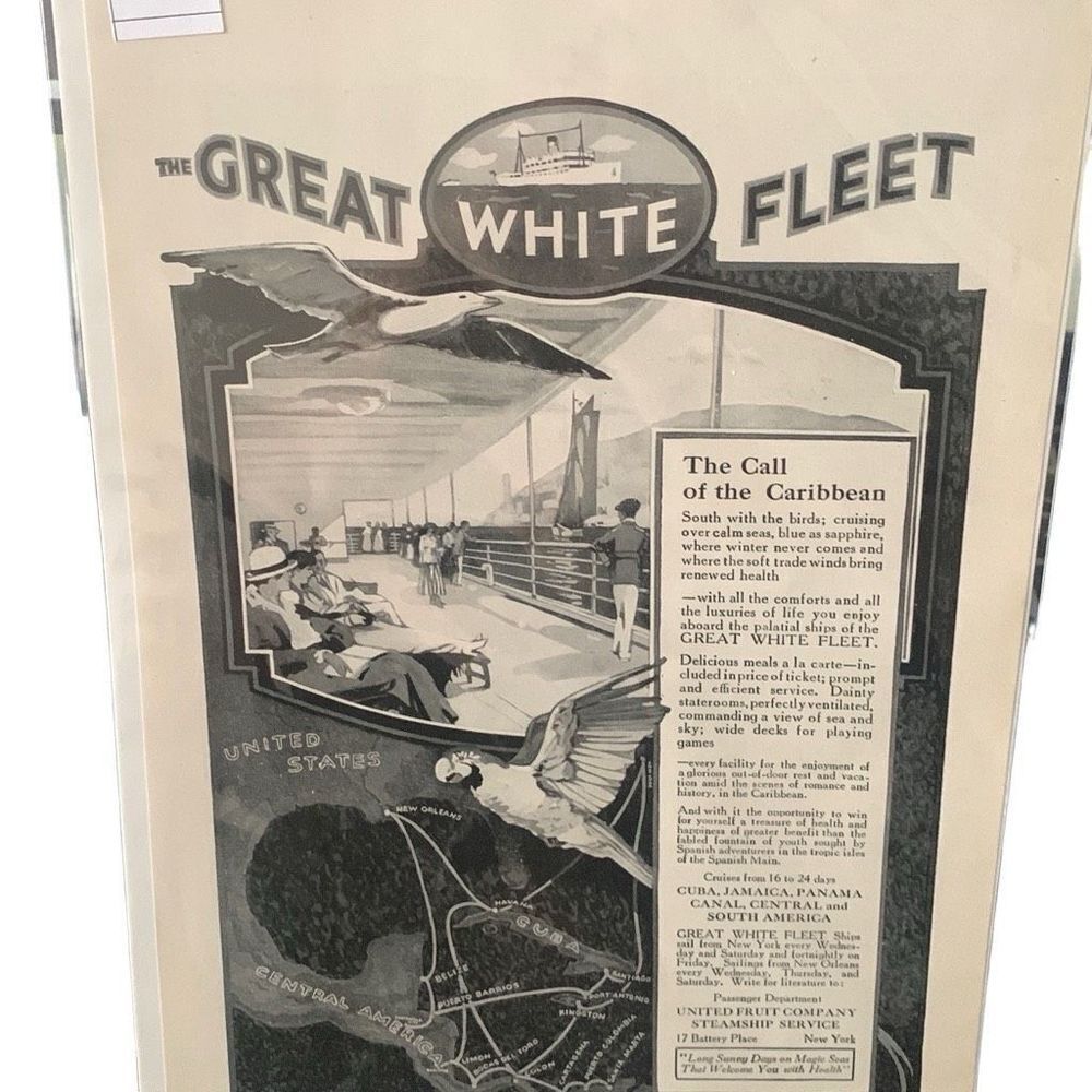 Vintage 1916 The Great White Fleet Call of the Caribbean Ad Advertisement - Picture 4 of 4